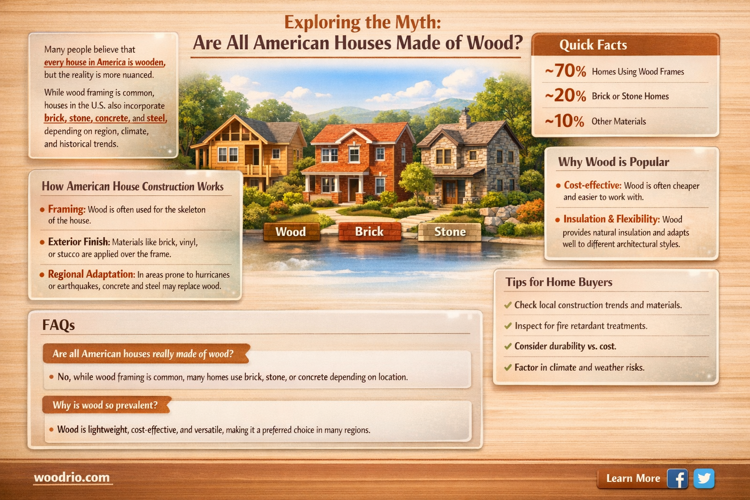 are all american houses made of wood