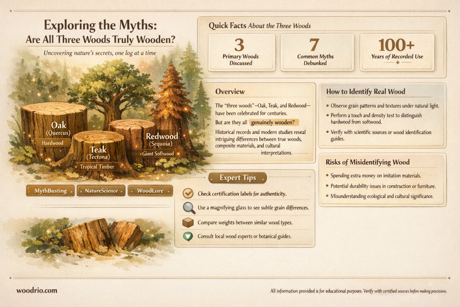 are 3 woods made of wood