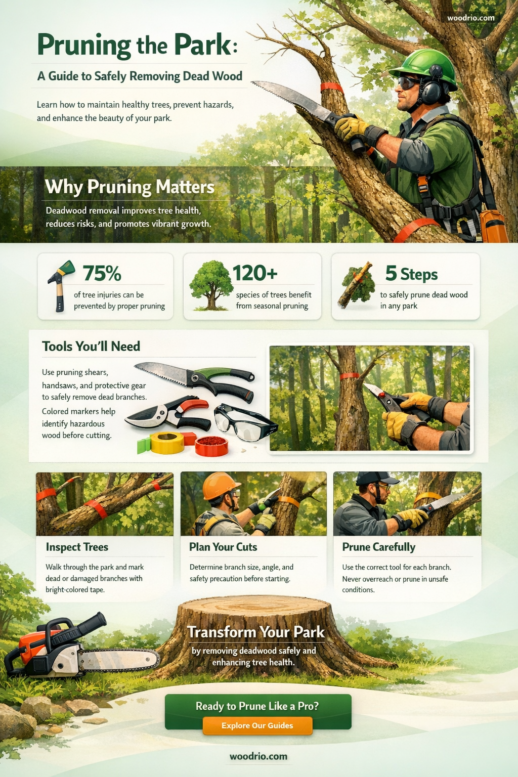 am i alowed to remove dead wood from a park