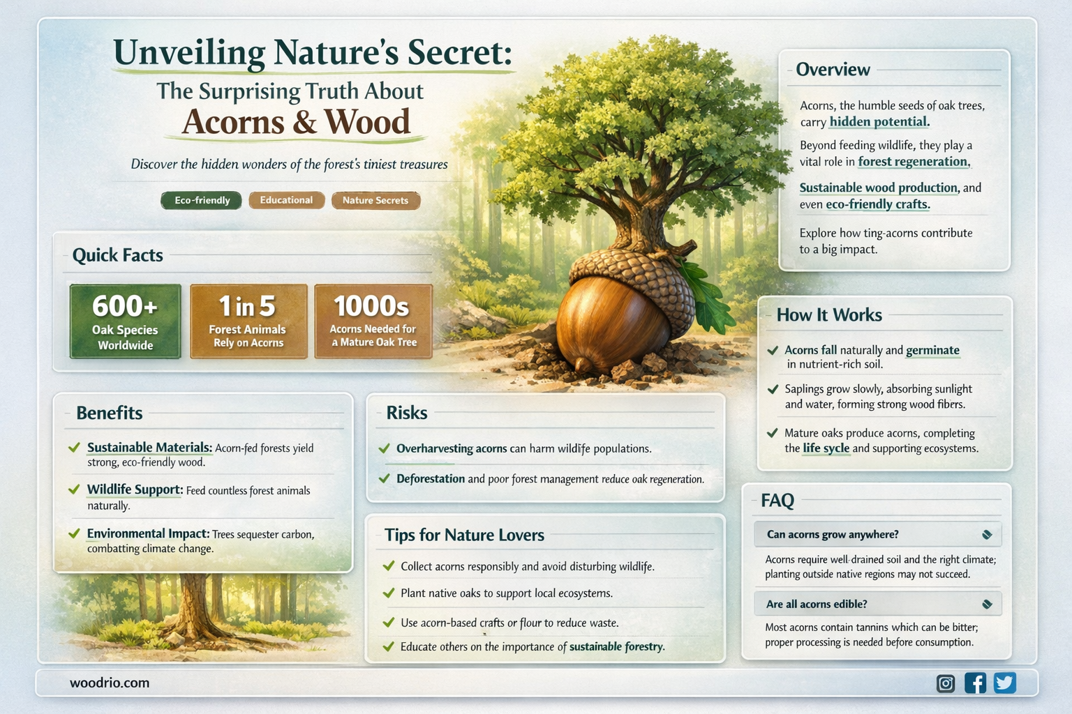 are acorns made of wood